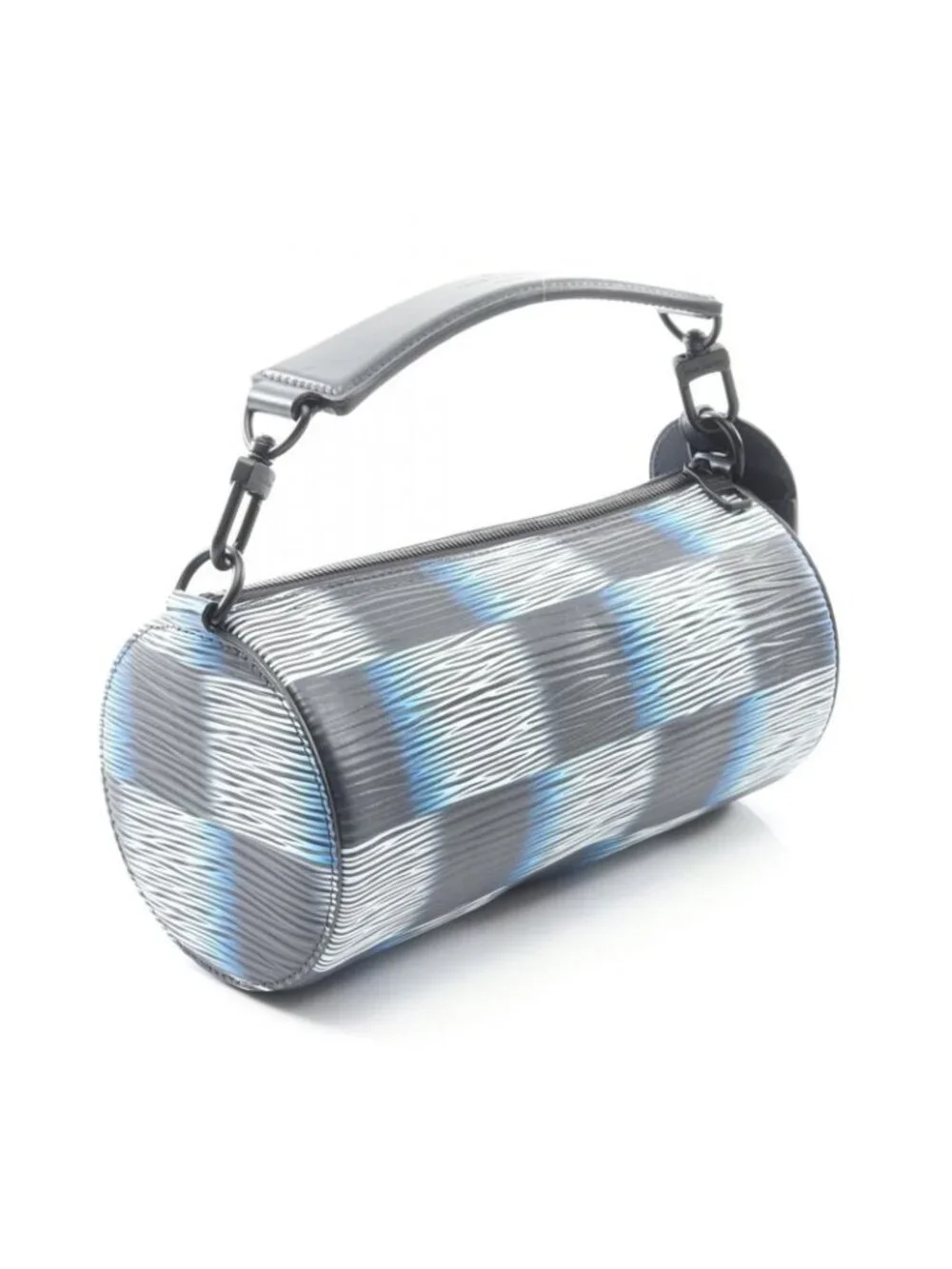 Louis Vuitton Handbag Soft Porochon PM Blue Moon Black Leather
